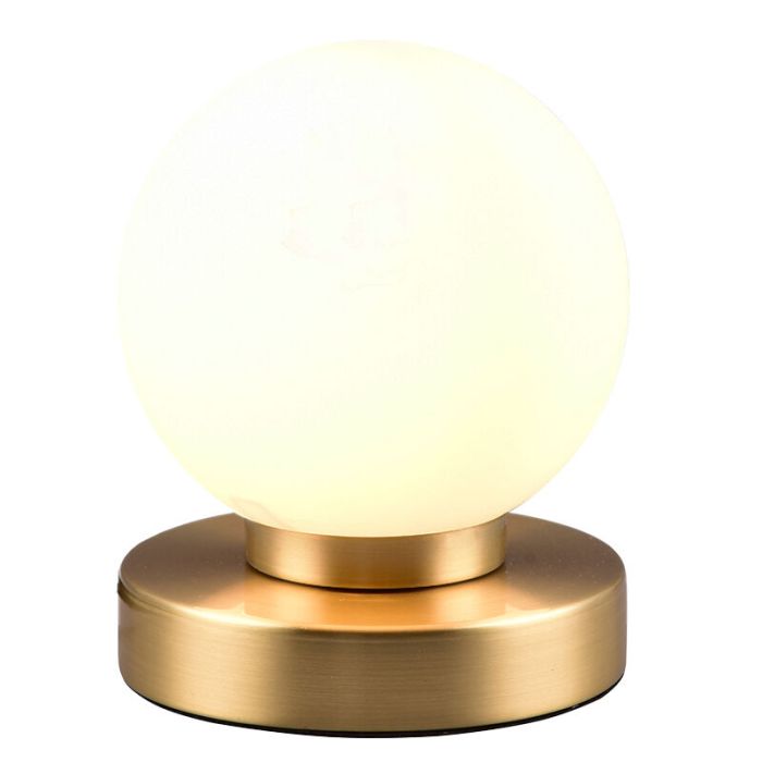 Mosiądz lampa stołowa metalowa, Serdal, z przełącznik