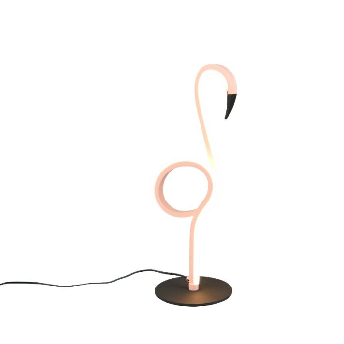Różowa lampa stołowa design, Puk, 6W, 3000K LED, z przełącznik