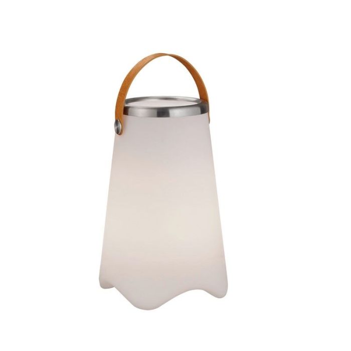 Biała lampa stołowa ogrodowa nowoczesna, Sedex, 2W, RGBW LED, IP44, z pilot
