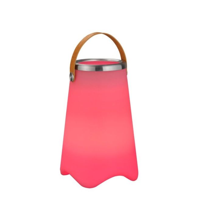Biała lampa stołowa ogrodowa nowoczesna, Sedex, 2W, RGBW LED, IP44, z pilot