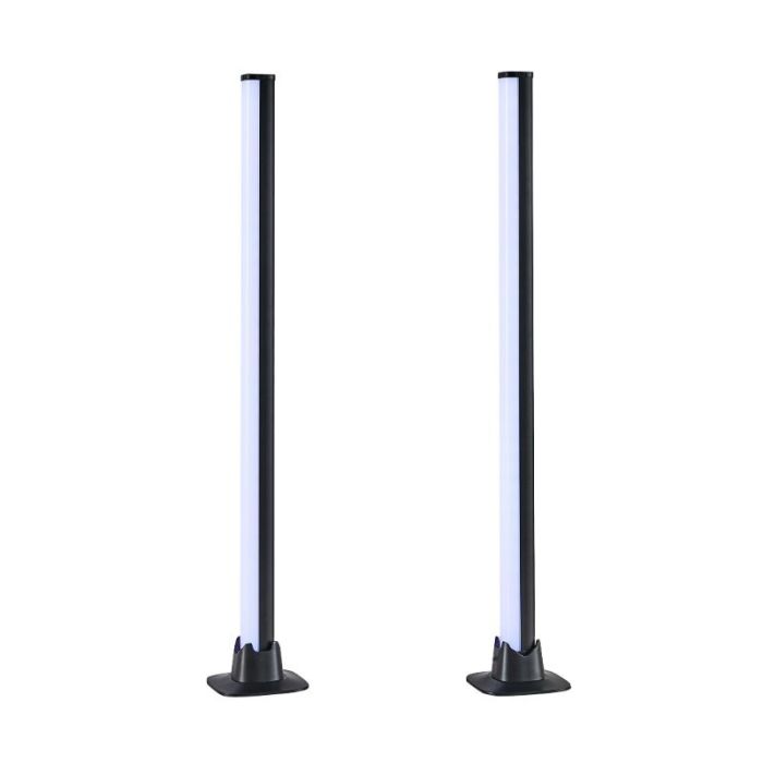 Czarna lampa stołowa nowoczesna, Wissal, 5W, RGB LED, z pilot