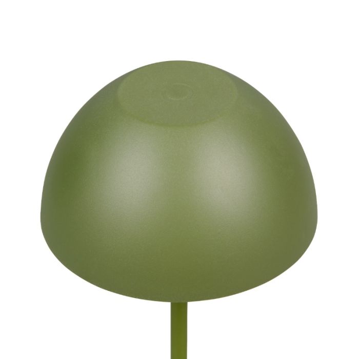 Zielona lampa stołowa akumulatorowa plastikowa, Mikhail, 2W, 3000K LED, IP44, z dotykowy ściemniacz