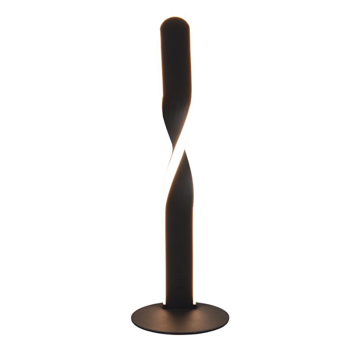 Czarna lampa stołowa design, Quirinus, 10W, 4000K LED, z przełącznik