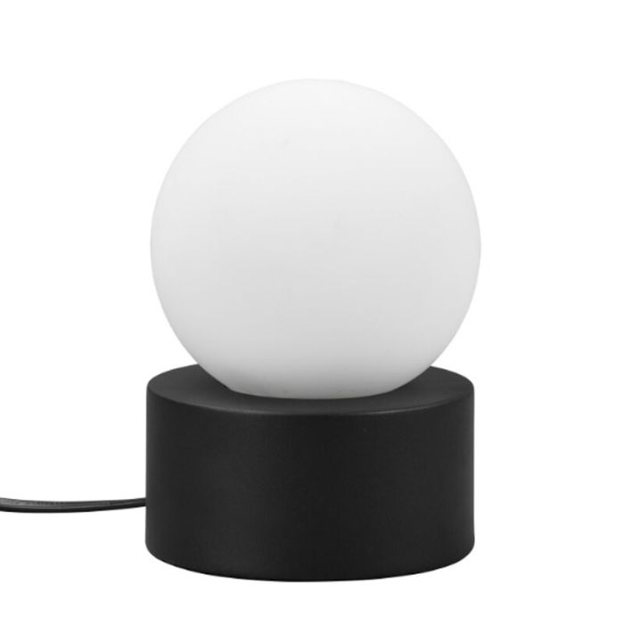 Czarna lampa stołowa nowoczesna, Mirjam, z przełącznik