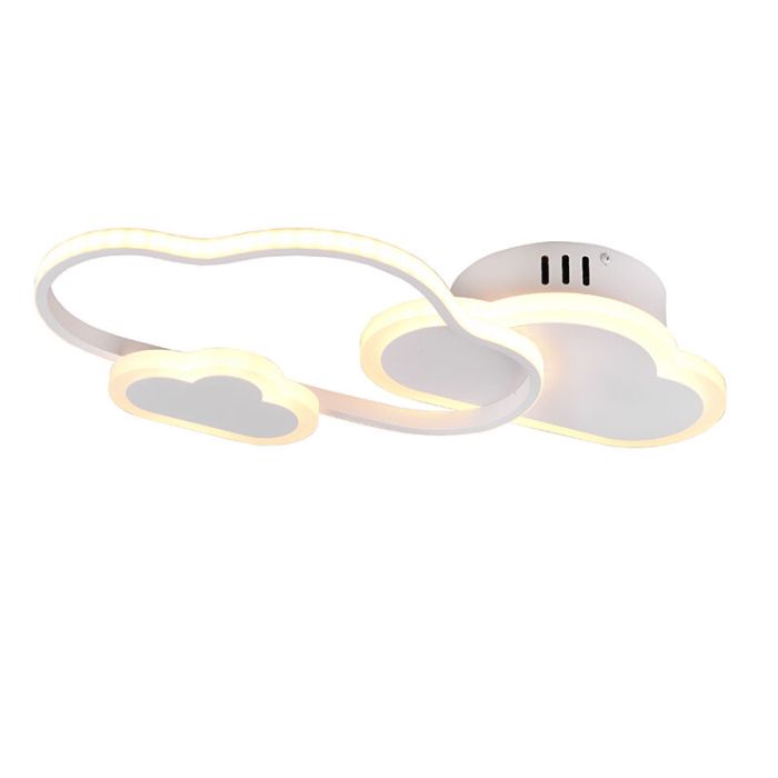 Biała lampa sufitowa dla dzieci nowoczesna, Cemil, 29W, RGBW LED, z pilot