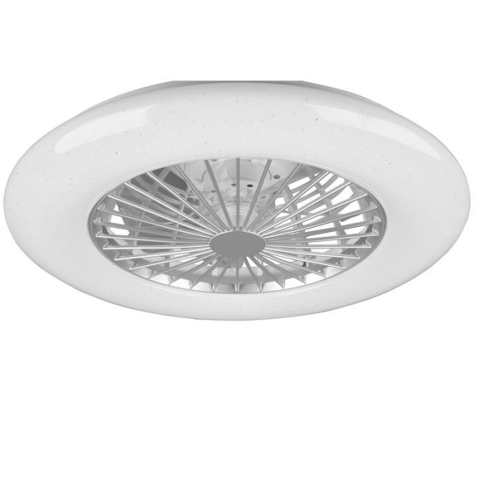 Szary wentylator sufitowy nowoczesny, Damyan, 30W, RGBW LED, z pilot