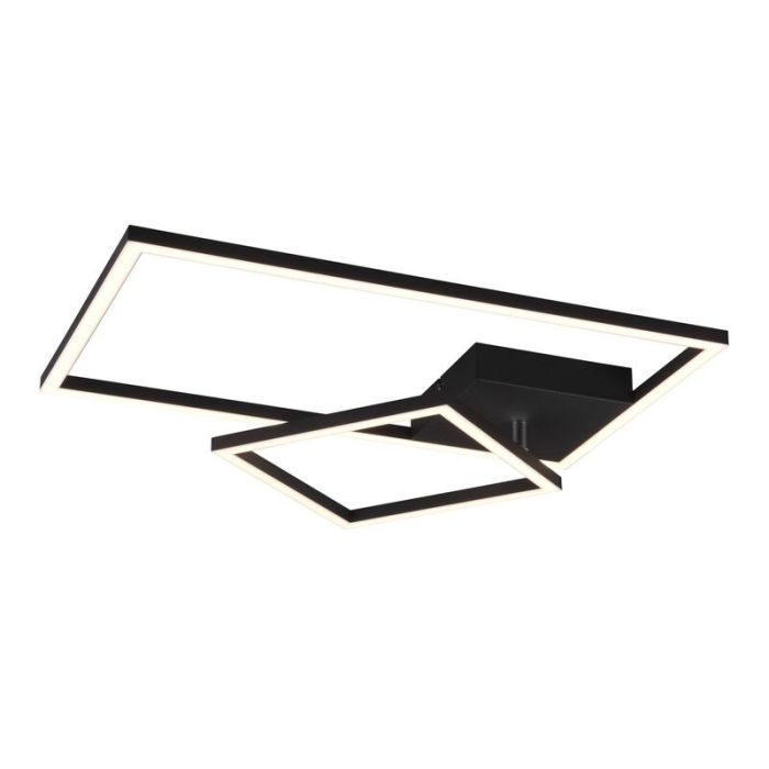 Czarny plafon sufitowy nowoczesny, Binc, 25W, 4000K LED, ściemniana w 3 krokach