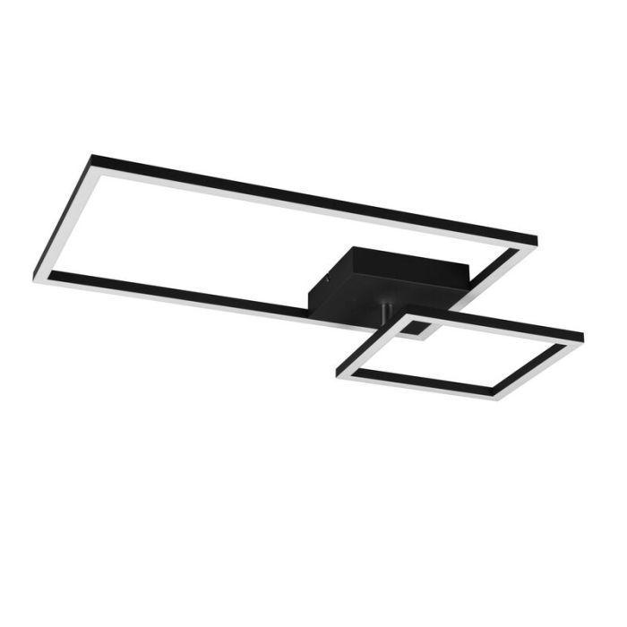 Czarny plafon sufitowy nowoczesny, Binc, 25W, 4000K LED, ściemniana w 3 krokach