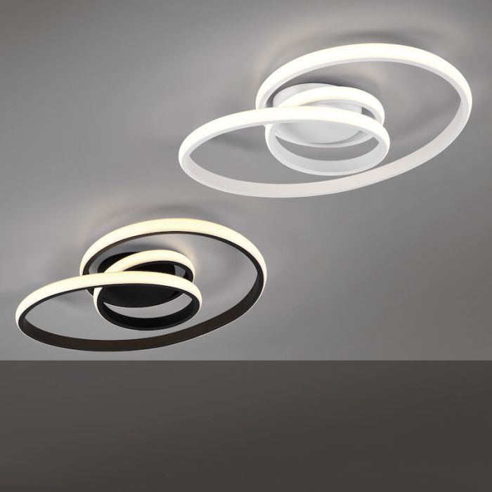 Biały plafon sufitowy nowoczesny, Jonny, 18,5W, 4000K LED, ściemniana w 3 krokach