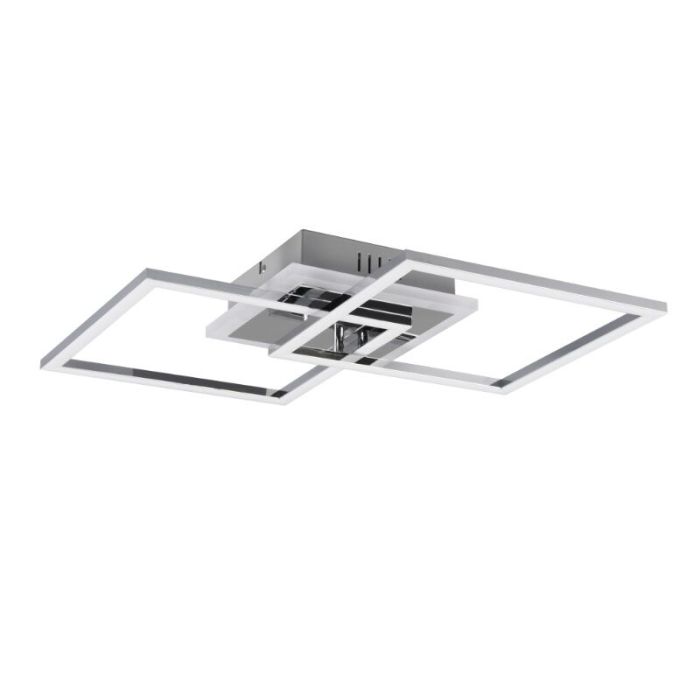 Chromowany plafon sufitowy nowoczesny, Semira, 25W, 4000K LED, ściemniana w 3 krokach