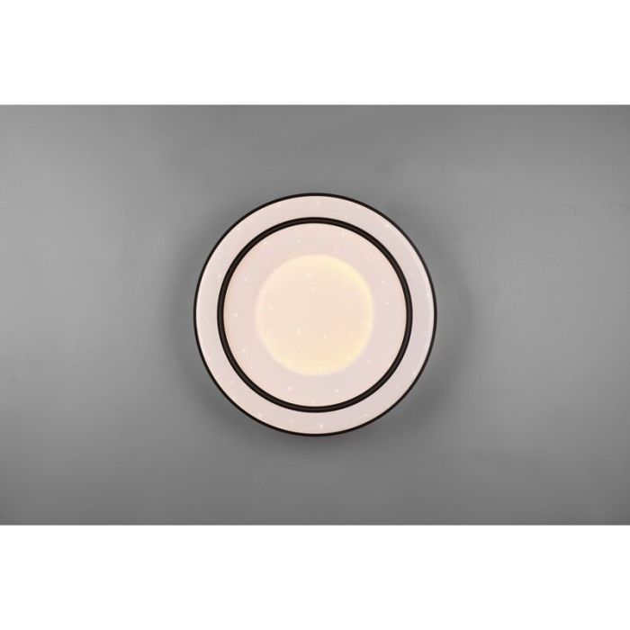 Czarny plafon sufitowy nowoczesny, Navin, 22W, RGBW LED, z pilot