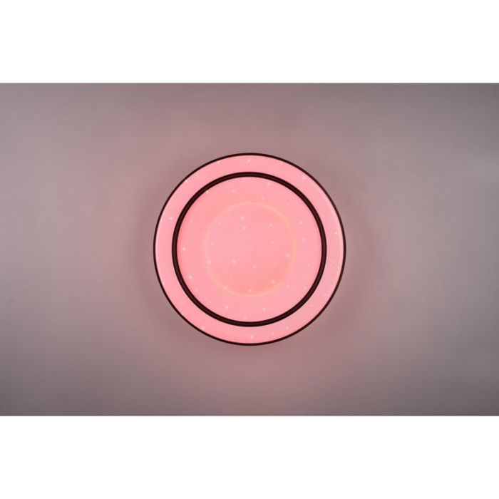 Czarny plafon sufitowy nowoczesny, Navin, 22W, RGBW LED, z pilot