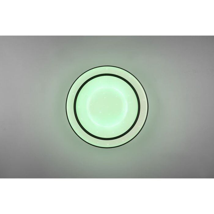 Czarny plafon sufitowy nowoczesny, Navin, 22W, RGBW LED, z pilot