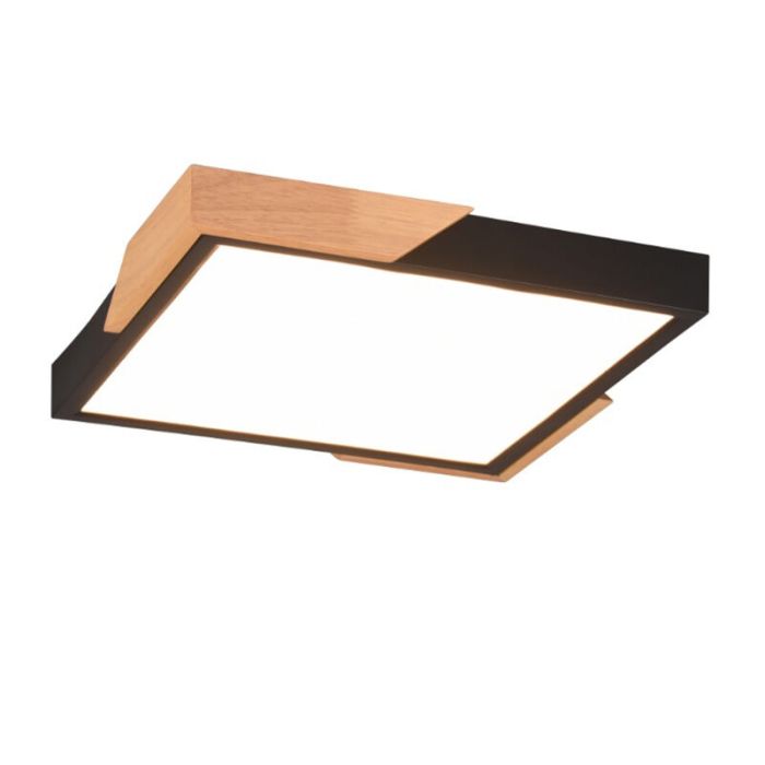 Czarny plafon sufitowy nowoczesny, Selinde, 20W, 3000K LED, ściemniana w 3 krokach