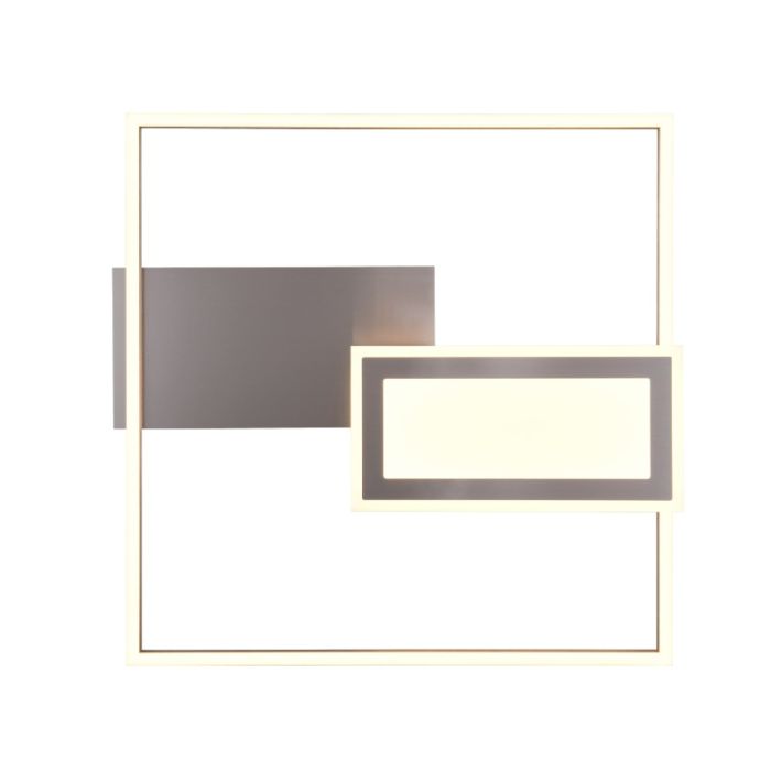 Niklowy plafon sufitowy design, Shun, 32W, regulowana ciepła do zimnej bieli LED
