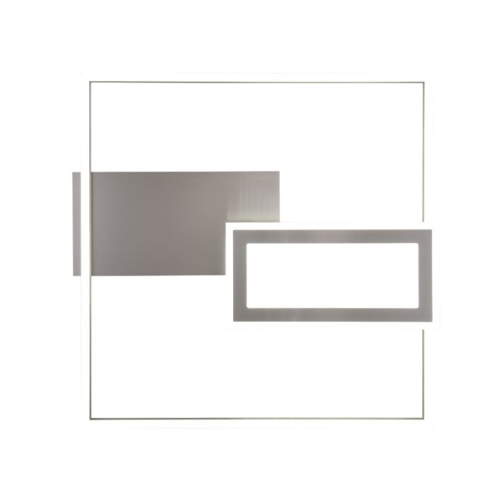 Niklowy plafon sufitowy design, Shun, 32W, regulowana ciepła do zimnej bieli LED