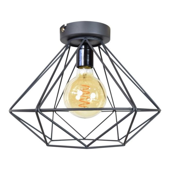 Industrialna lampa sufitowa czarna, Merlon
