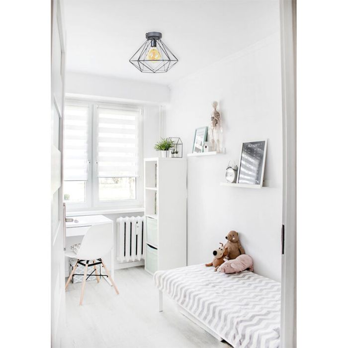 Industrialna lampa sufitowa czarna, Merlon