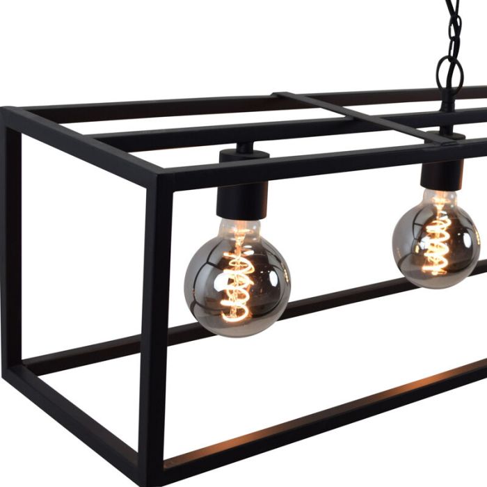 Industrialna lampa wisząca nad stół do jadalni czarna, Redox