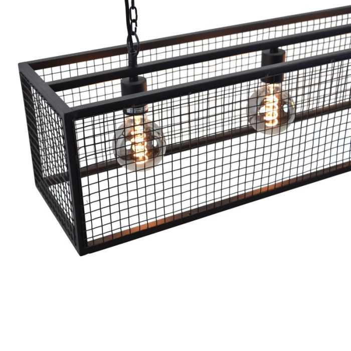 Industrialna lampa wisząca nad stół do jadalni czarna, Redox