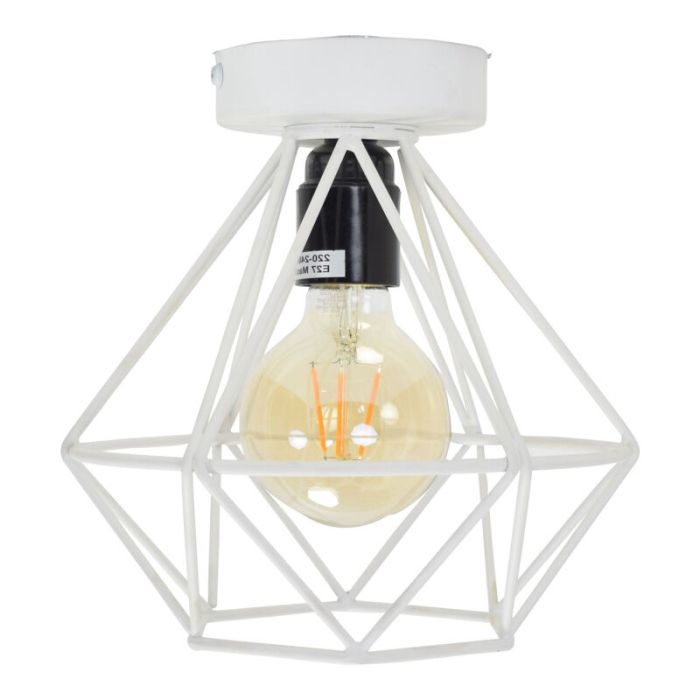 Industrialna lampa sufitowa biała, Merlon