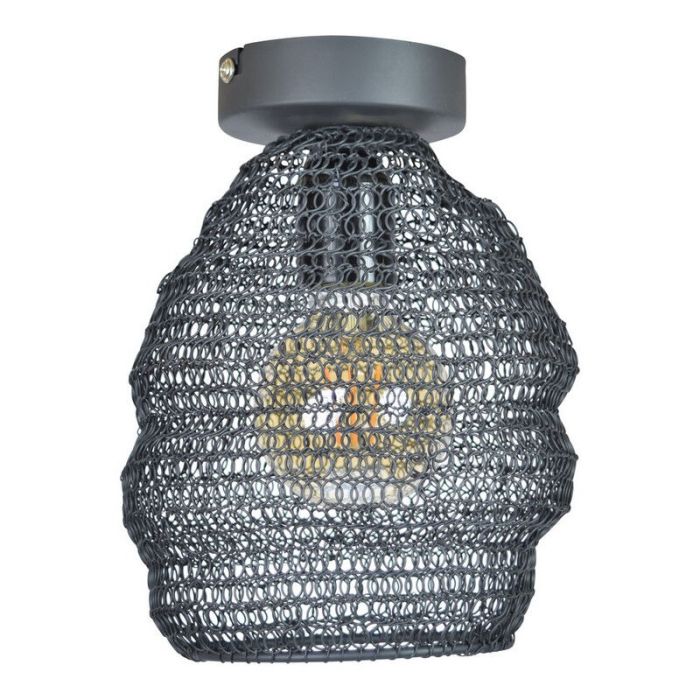 Industrialna lampa sufitowa czarna, Lida