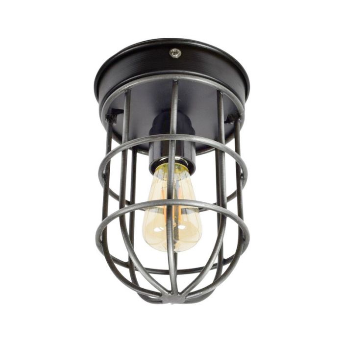 Industrialna lampa sufitowa czarna, Nova