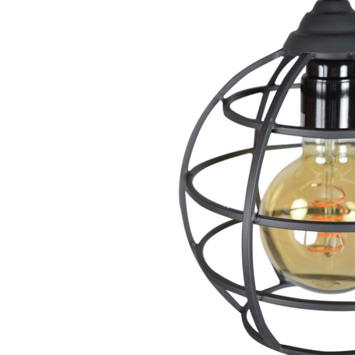 Industrialna lampa wisząca czarna, Roland
