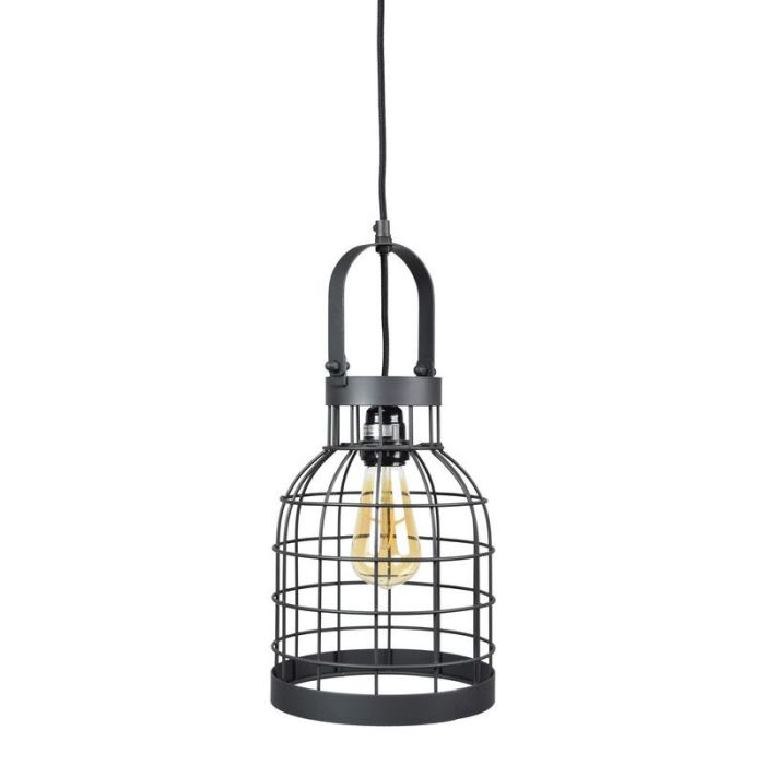 Industrialna lampa wisząca nad stół do jadalni czarna, Faber