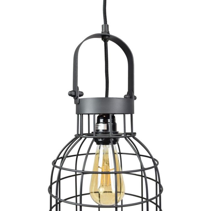 Industrialna lampa wisząca nad stół do jadalni czarna, Faber