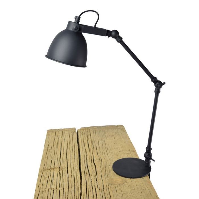 Industrialna lampa zaciskowa czarna, Morani, z przełącznik