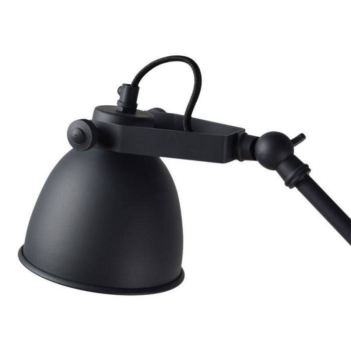 Industrialna lampa zaciskowa czarna, Morani, z przełącznik