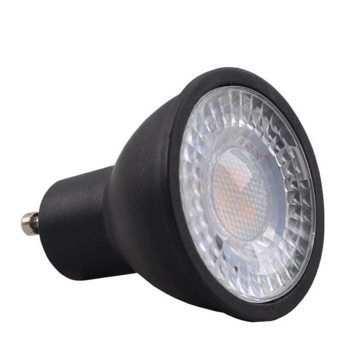 5-pak Czarny spot LED GU10 Antonie, 3 W, 2700 K (ciepła biel)