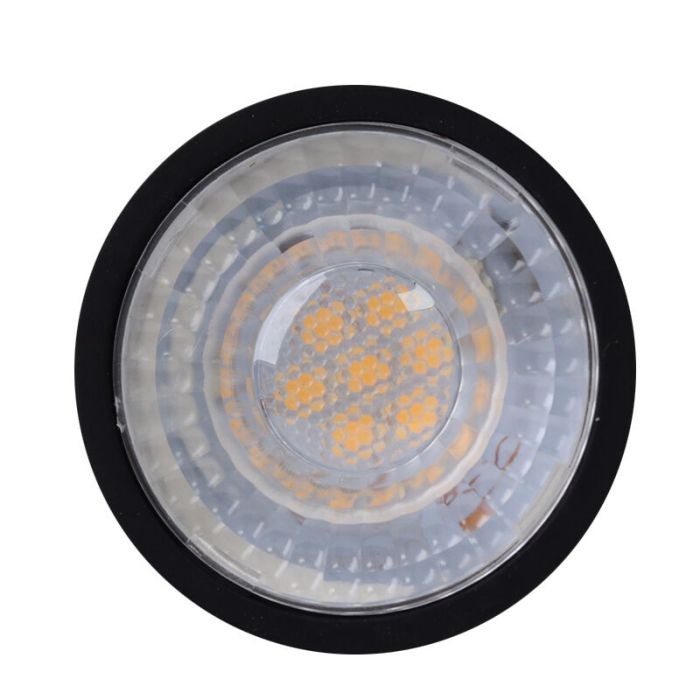 20 sztuk Czarny spot LED GU10 Antonie, 3 W, 2700 K (ciepła biel)