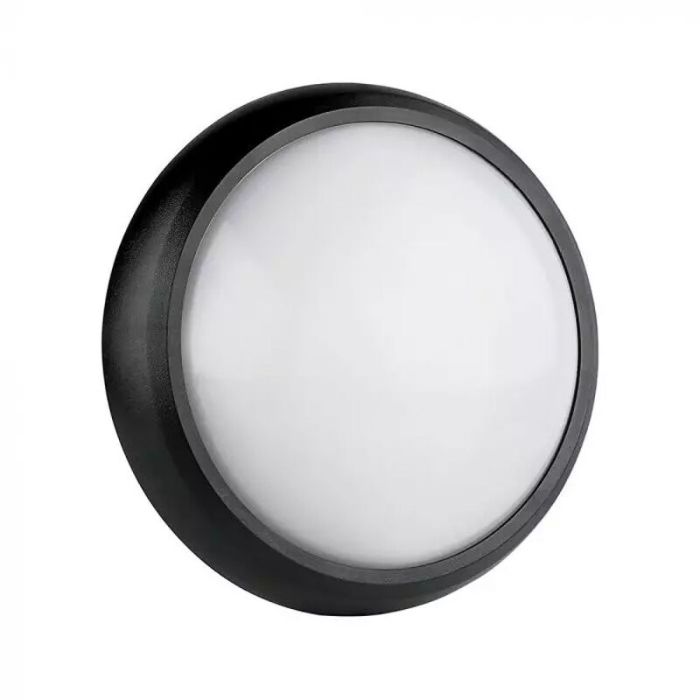 Plastikowy oświetlenie klatki schodowej czarny, Xenia, 8W, 6400K LED, IP54