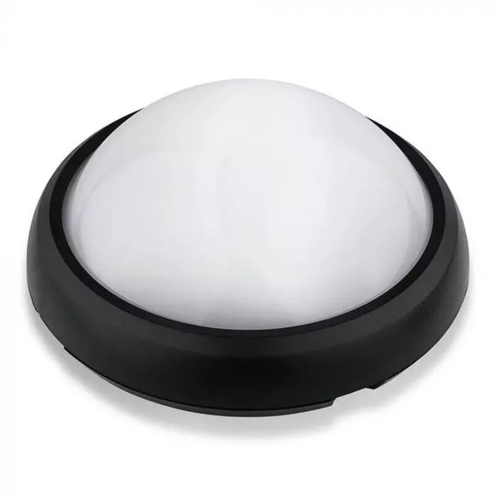 Plastikowy oświetlenie klatki schodowej czarny, Xenia, 8W, 6400K LED, IP54