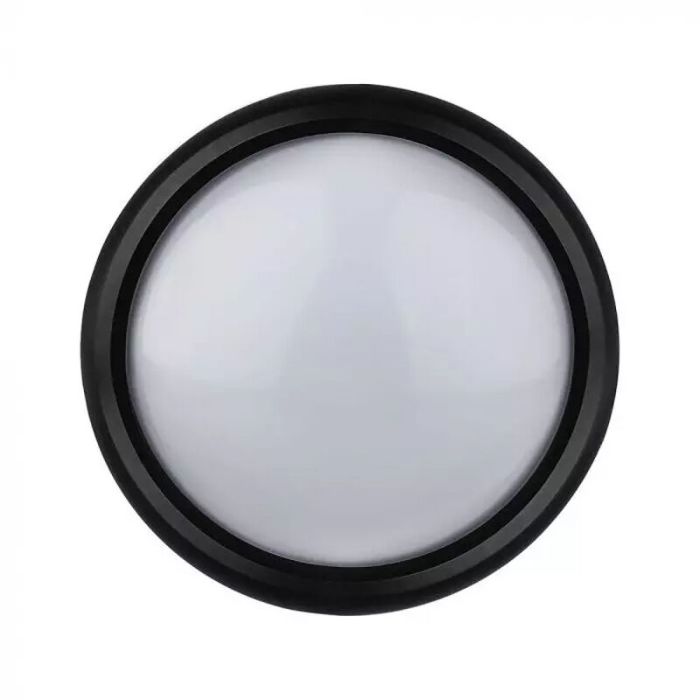 Plastikowy oświetlenie klatki schodowej czarny, Xenia, 8W, 6400K LED, IP54