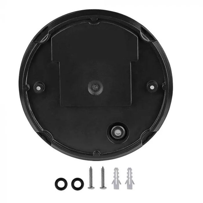Plastikowy oświetlenie klatki schodowej czarny, Xenia, 8W, 6400K LED, IP54