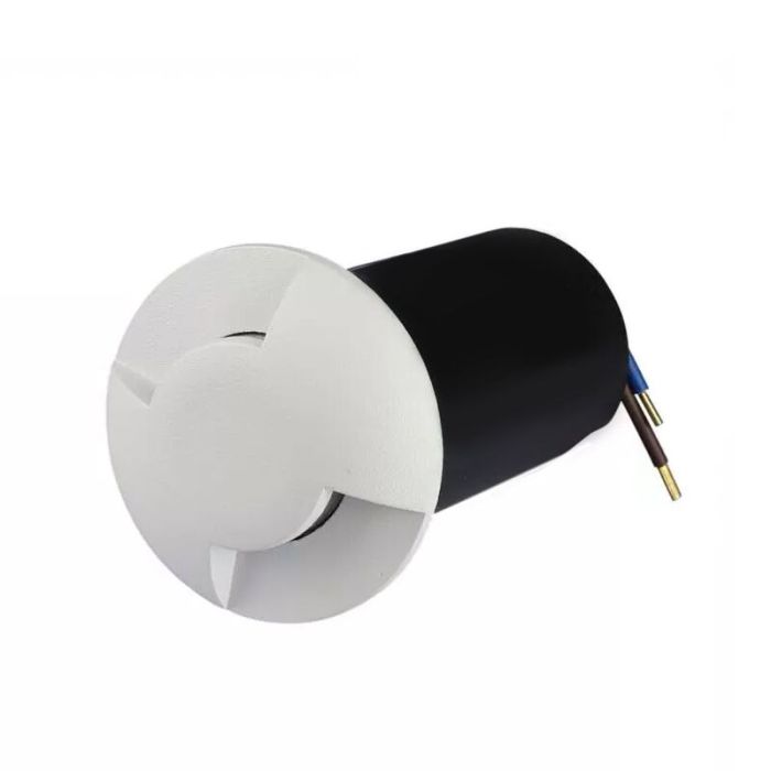Nowoczesna lampa najazdowa biała, Marcus, 1W, 3000K LED, IP67