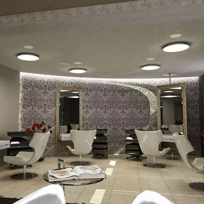 Nowoczesna inteligentna lampa sufitowa biała, Lean, 40W, regulowany kolor LED