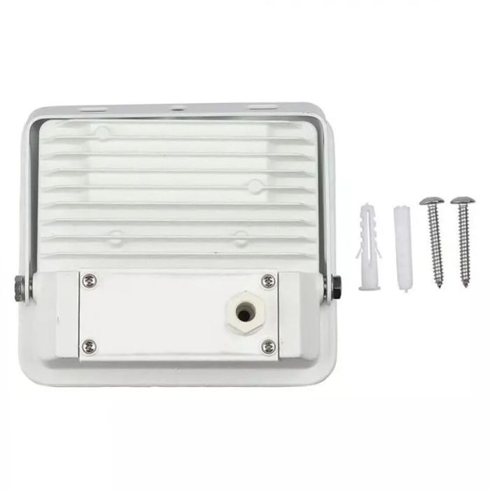 Biały inteligentny naświetlacz nowoczesny, Leander, 20W, regulowany kolor LED, IP65