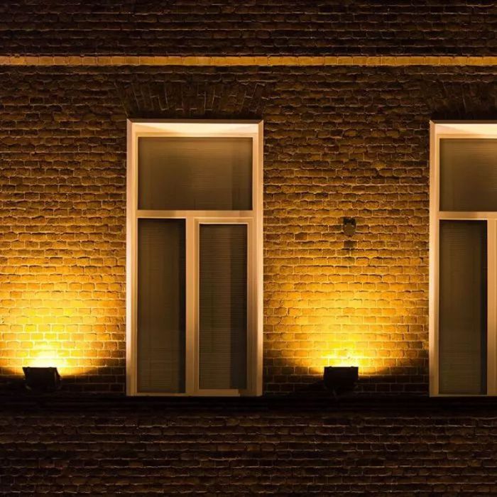 Biały inteligentny naświetlacz nowoczesny, Leander, 20W, regulowany kolor LED, IP65