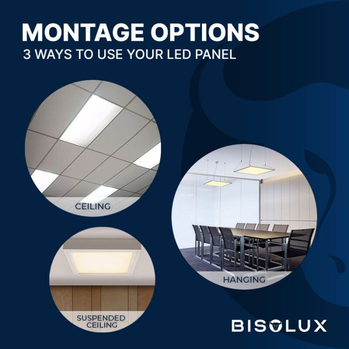 Bisolux Master panel LED 60x120 cm, 60W, 3000K