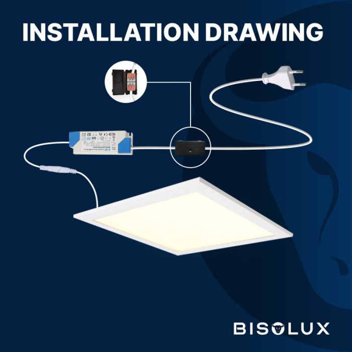 Bisolux Master panel LED 60x60 cm, 38W, 6000K