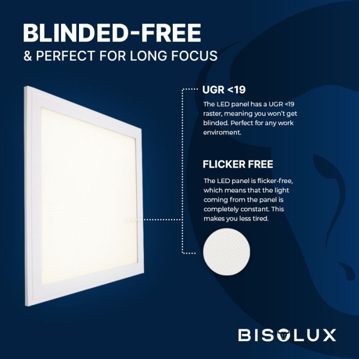 Bisolux Master panel LED 62x62 cm, 38W, 6000K
