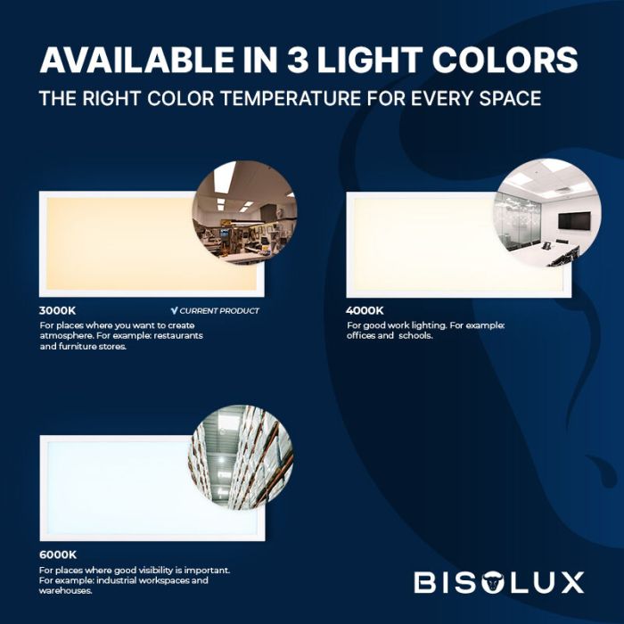 Bisolux Master panel LED 30x120 cm, 38W, 3000K