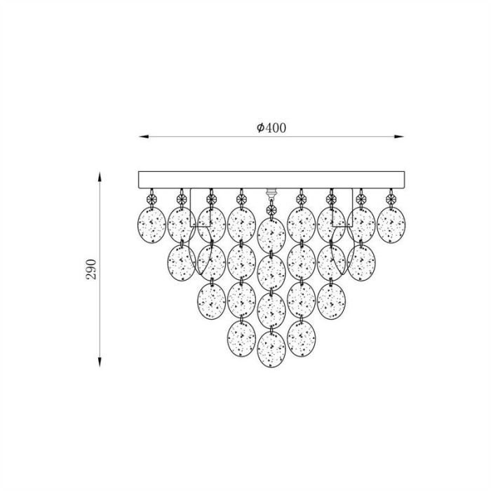 Design plafon sufitowy chromowany, Mirac