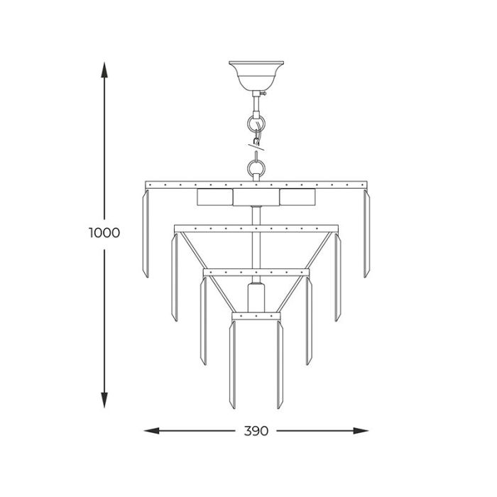 Design lampa wisząca złota, Kajol