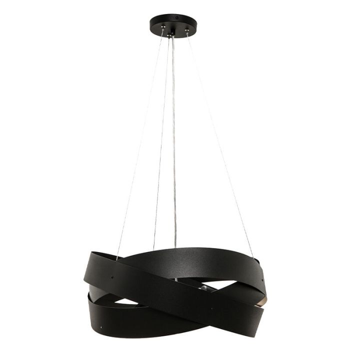 Nowoczesna lampa wisząca czarna, Tanno