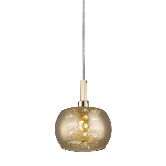 Design lampa wisząca złota, Krystel